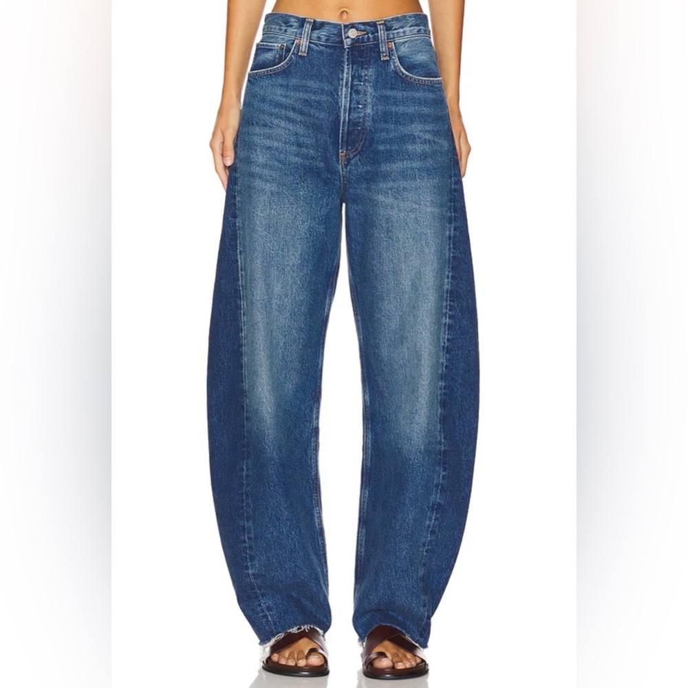 Agolde Luna Pieced Barrel Jeans - Split